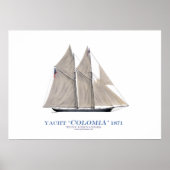 americas cup yacht 'colombia' 1871 ,tony fernandes poster (Vorne)
