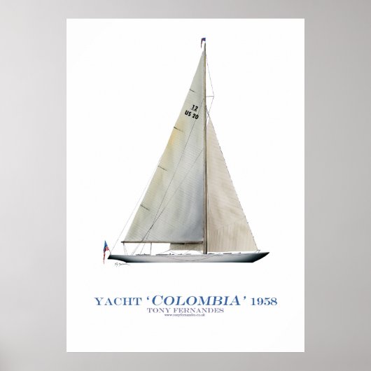 americas cup yacht "colombia", tony fernandes poster (Vorne)
