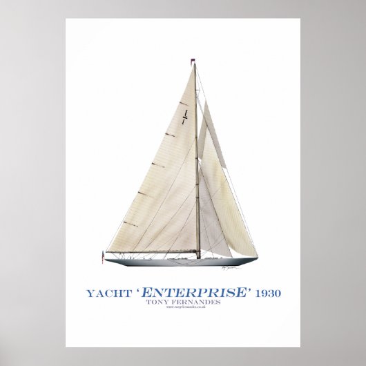 americas cup yacht enterprise 1930, tony fernandes poster (Vorne)