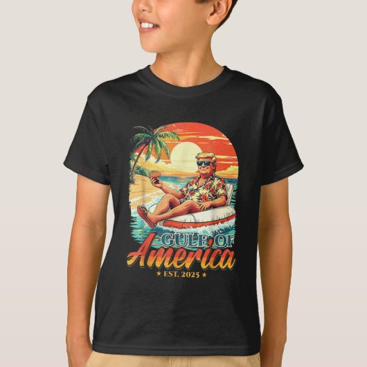 Americas Gulf Trump 2024 Retro Beach USA T-Shirt (Vorderseite)