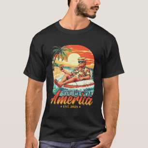 Americas Gulf Trump 2024 Retro Beach USA T-Shirt