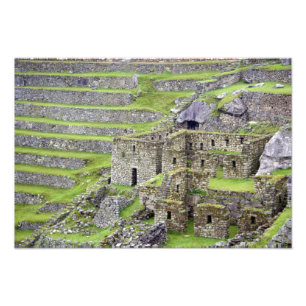 Americas, Peru, Machu PIcchu. Die alten 2 Fotodruck