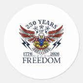 Americas Semi Quincentennial 250th Anniversary Com Runder Aufkleber (Vorderseite)