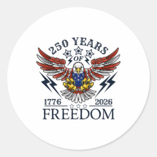 Americas Semi Quincentennial 250th Anniversary Com Runder Aufkleber