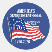 America's Semiquincentennial 1776-2026 USA 250 Runder Aufkleber (Vorderseite)