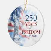 America's Semiquincentennial 250 Years Freedom Keramik Ornament (Links)