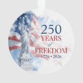 America's Semiquincentennial 250 Years Freedom Ornament (Rückseite)