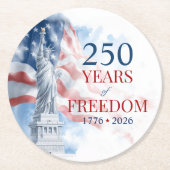 America's Semiquincentennial 250 Years Freedom Runder Pappuntersetzer (Vorderseite)