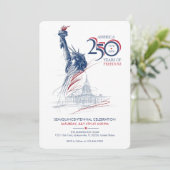 America's Semiquincentennial USA 250 Years Freedom Einladung (Stehend Vorderseite)