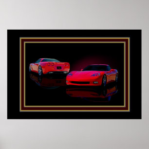 Americas Sports Car zwei Ausblicke Poster