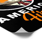 Americat First Funny Patriot America Cats Presiden Poster (Ecke)