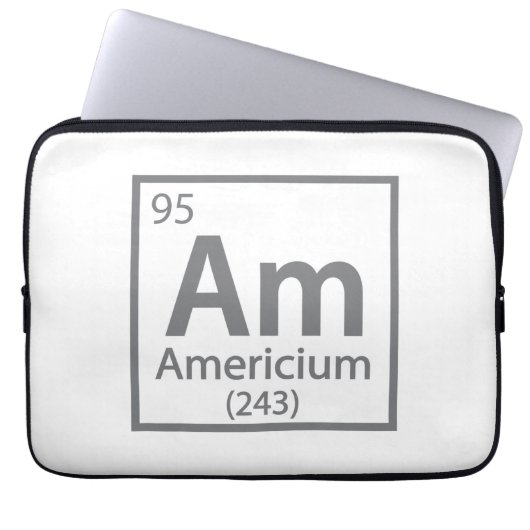 Americium - American Science Periodic Table Laptopschutzhülle (Vorderseite)