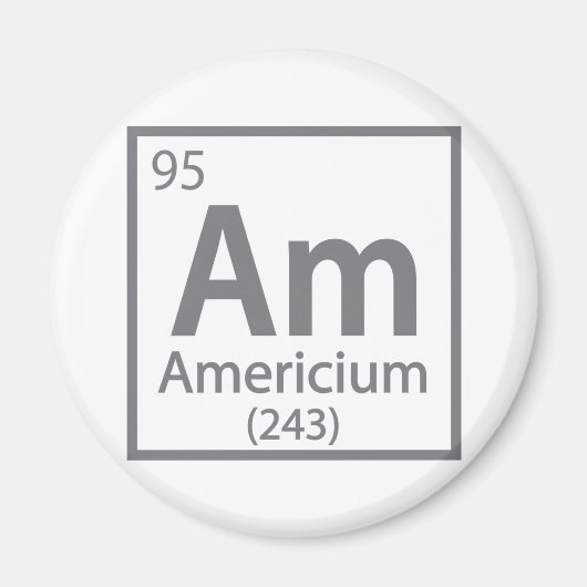 Americium - American Science Periodic Table Magnet (Vorne)
