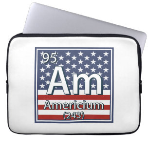 Americium - Flag für amerikanische Elemente Laptopschutzhülle