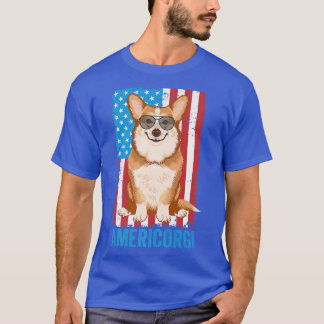 Americorgi, Dog Ohrs for Dog Lovers, Corgi Womens T-Shirt