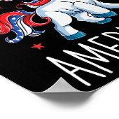 Americorn Unicorn 4. Juli Shirt Girls Merico Poster (Ecke)