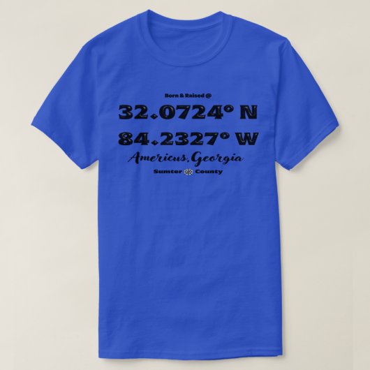 Americus GA Coordinates TShirt (Design vorne)