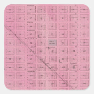Americus, Scottville, Pittsburgh, Kansas Quadratischer Aufkleber