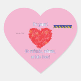 Americus Video I'm Yours Valentine #2 Herz-Aufkleber