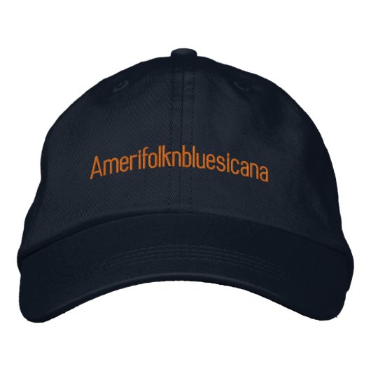 Amerifolknbluesicana Bestickte Kappe (Vorderseite)
