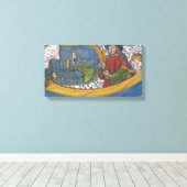 Amerigo Vespucci Explorer auf einer Karte von Amer Leinwanddruck (Insitu (Holzboden))