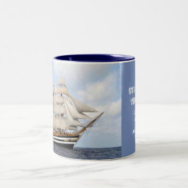 Amerigo Vespucci, italienisches Hochseeschiff Zweifarbige Tasse