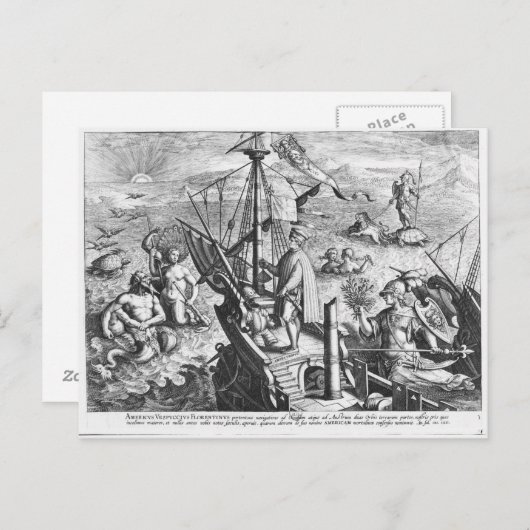 Amerigo Vespucci Postkarte (Vorne/Hinten)