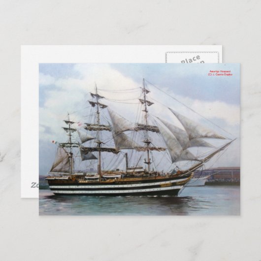 Amerigo Vespucci Postkarte (Vorne/Hinten)