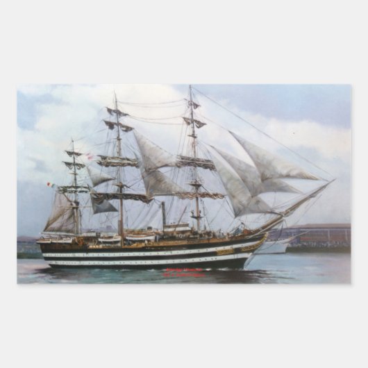 Amerigo Vespucci Rechteckiger Aufkleber (Vorderseite)