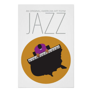 AmeriJazz White Glossy Poster (18,67" x 28")