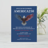 AMERIKA250 4. JULI PARTY EINLADUNG (Stehend Vorderseite)