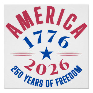AMERIKA 1776 2026 250 Jahre Freiheitsjubiläum Poster