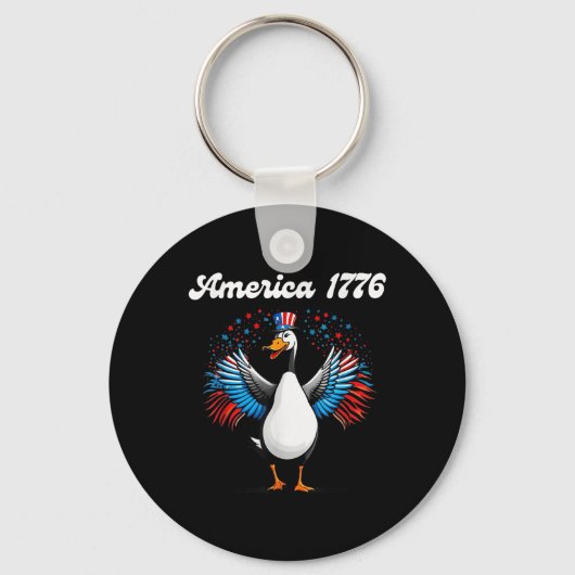 Amerika 1776, 4. Juli, Patriotische Gans Schlüsselanhänger (Vorderseite)