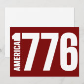 AMERIKA 1776 EINLADUNG (Vorne/Hinten)