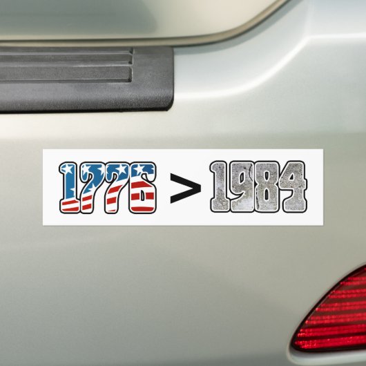 Amerika 1776 ist größer als Orwell 1984 Patriotic Autoaufkleber (Auf Auto)