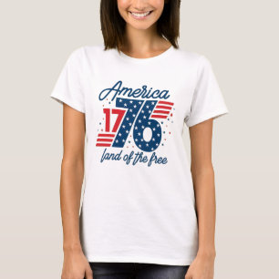 Amerika 1776 Land der Freien Patriotisch T-Shirt