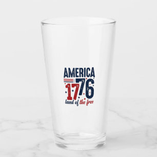 Amerika 1776 Land der Freien Vintage Patriotisches Glas