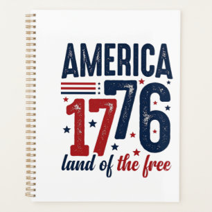 Amerika 1776 Land der Freien Vintage Patriotisches Planer