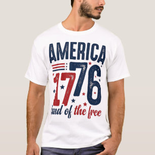 Amerika 1776 Land der Freien Vintage Patriotisches T-Shirt