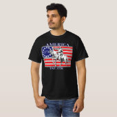 Amerika 1776 mit George Washington T - Shirt (Vorne ganz)