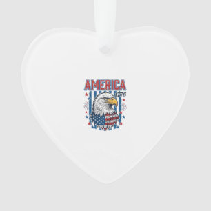 Amerika 1776 Patriotischer Adler Vintage Vektor De Ornament