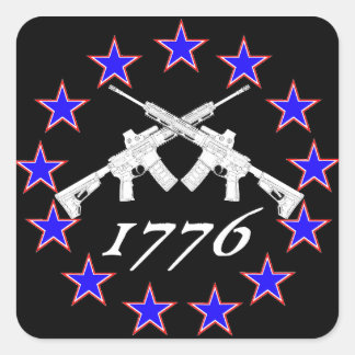Amerika 1776 quadratischer aufkleber