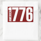 AMERIKA 1776 RECHTECKIGER AUFKLEBER (Tasche)