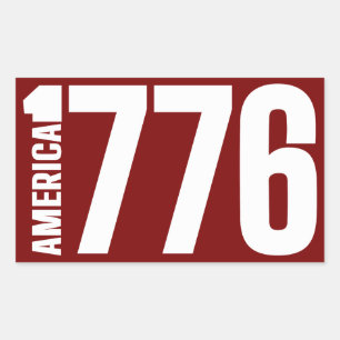 AMERIKA 1776 RECHTECKIGER AUFKLEBER