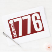 AMERIKA 1776 RECHTECKIGER AUFKLEBER (Umschlag)