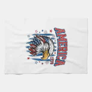 Amerika 1776 Vintage Adler Patriotisches Shirt Des Geschirrtuch