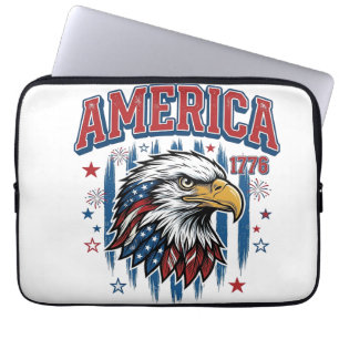 Amerika 1776 Vintage Adler Patriotisches Shirt Des Laptopschutzhülle
