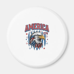 Amerika 1776 Vintage Adler Patriotisches Shirt Des Magnet