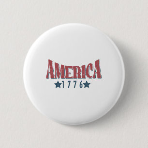 Amerika 1776 Zuhause des freien 4. Juli Button