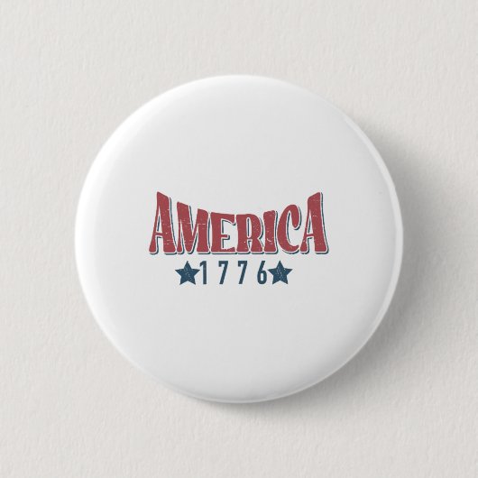 Amerika 1776 Zuhause des freien 4. Juli Button (Vorderseite)